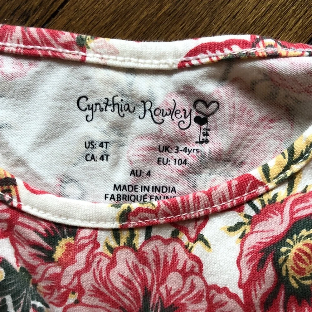 Cynthia Rowley Pink Floral Flutter-Sleeve Dress